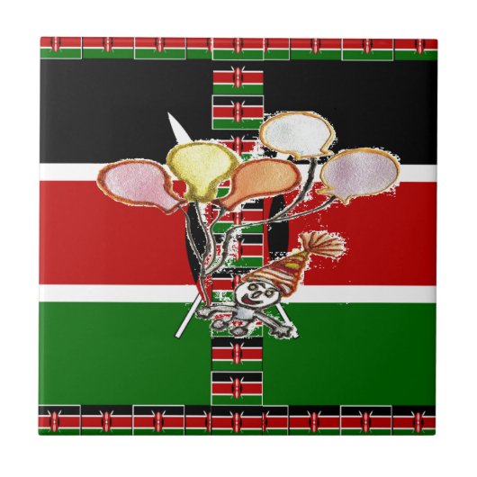 ケニア誕生日 タイル (正面)