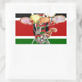 ケニア誕生日 長方形シール (バッグ)
