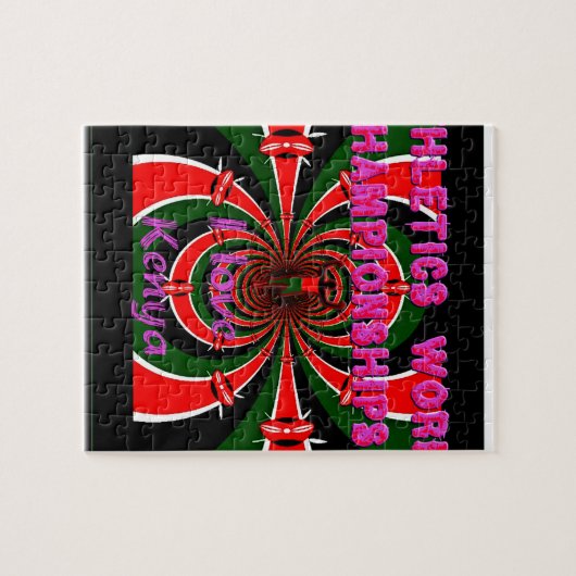 ケニア陸上国際的スポーツ ジグソーパズル (横)