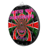 ケニア陸上競技世界選手権:旋回する国旗 ダーツボード (正面右)