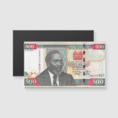 ケニア500シリング銀行券磁気カード (正面/裏面)