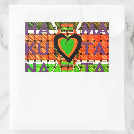 ケニア:ひとつの国にアフリカ全土が織りなす - 旗 長方形シール (バッグ)