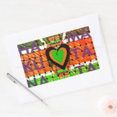 ケニア:ひとつの国にアフリカ全土が織りなす - 旗 長方形シール (封筒)