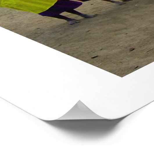 ケニア・アフリカのマサイ人女性 ポスター (角)