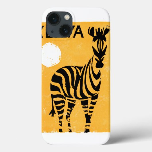 ケニア・アフリカ・ヴィンテージ旅行ポスター復元 Case-Mate iPhoneケース (裏面)