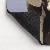 ケニア：アンボセリ国立公園、雄ゾウ マウスパッド (コーナー)