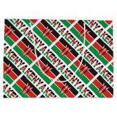 ケニア ケニア国旗 タイル状 名前入り ラージペーパーバッグ (裏面)