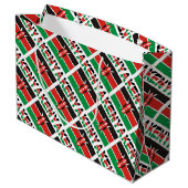 ケニア ケニア国旗 タイル状 名前入り ラージペーパーバッグ (裏面アングル)