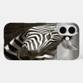ケニア。シマウマと草原のモノクロ Case-Mate iPhoneケース (裏面 (横))