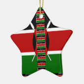 ケニア シームレス ミニチュア フラッグ ボーダー フレーム アート セラミックオーナメント (左)