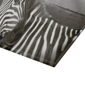 ケニア。ゼブラとプレーンの白黒。 カッティングボード (角)
