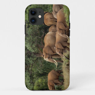 ケニア: ツァボ東国立公園、アフリカゾウの群れ iPhone 11 ケース