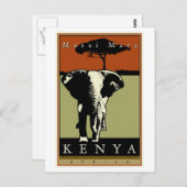 ケニア ポストカード (正面/裏面)