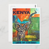 ケニア ポストカード (正面/裏面)