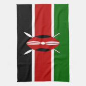 ケニア・マサイ国旗Bendera ya Kenya キッチンタオル (縦)