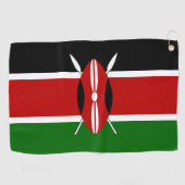 ケニア・マサイ国旗Bendera ya Kenya ゴルフタオル (横)