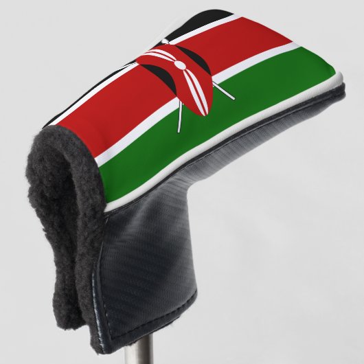 ケニア・マサイ国旗Bendera ya Kenya ゴルフヘッドカバー (3/4 正面)