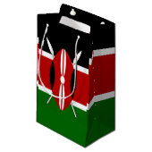ケニア・マサイ国旗Bendera ya Kenya スモールペーパーバッグ (正面アングル)