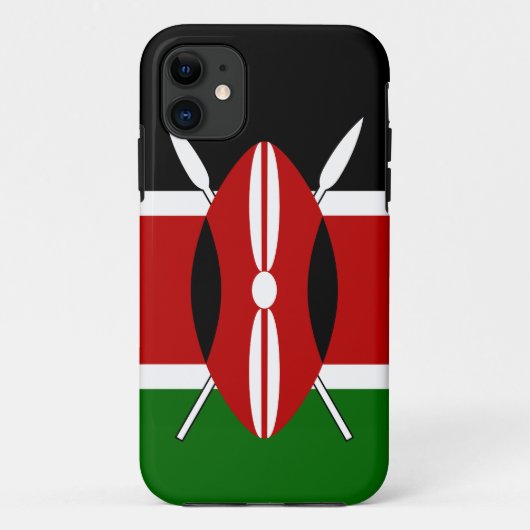ケニア・マサイ国旗Bendera ya Kenya Case-Mate iPhoneケース (裏面)