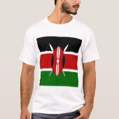 ケニア・マサイ国旗Bendera ya Kenya Tシャツ (正面)