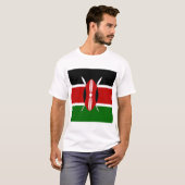 ケニア・マサイ国旗Bendera ya Kenya Tシャツ (正面フル)