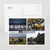 ケニア – モザイク –  ポストカード (正面/裏面)