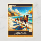 ケニア,モンバサ |ヴィンテージ絵画ー ポストカード (正面)