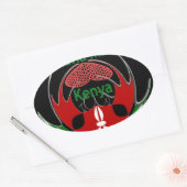 ケニア 楕円形シール (封筒)