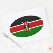 ケニア 楕円形シール (封筒)