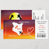 ケニア 結婚式 航空券 搭乗券 ウェディング デスティネーション 招待状 (正面/裏面)