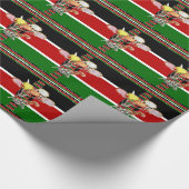 ケニア 美しい カラフルな ラブリーな 誕生日の色たち ラッピングペーパー (角)