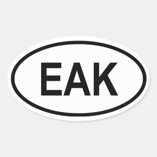 ケニア「EAK」 楕円形シール (正面)