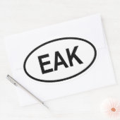 ケニア「EAK」 楕円形シール (封筒)