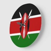 ケニア(Kenyan)国旗 ラージ壁時計 (傾斜)