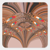 ケニアHakunaMatata伝統カラーデザイン.png スクエアシール (正面)