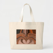 ケニアHakunaMatata伝統カラーデザイン.png ラージトートバッグ (正面)