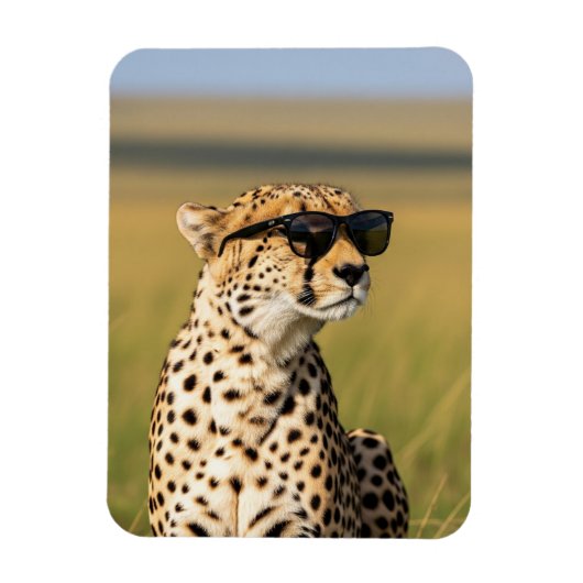 ケニアMasai Mara Cheetahサングラス マグネット (縦)
