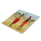 ケニヤのアニメーションの女性 タイル (側面)