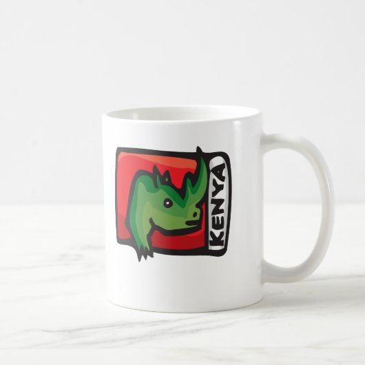 ケニヤのデザイン コーヒーマグカップ (右)