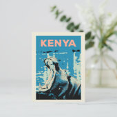 ケニヤのヒポタマス ポストカード (スタンド正面)