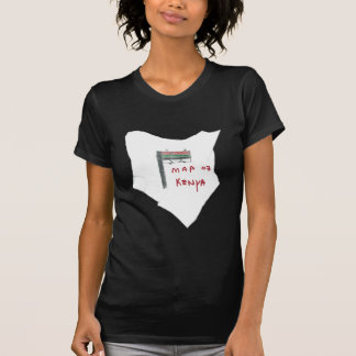 ケニヤの地図 Tシャツ
