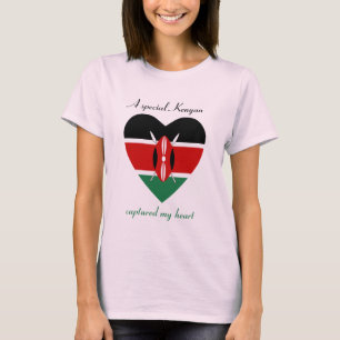 ケニヤの旗の恋人のTシャツ Tシャツ