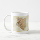 ケニヤの旗 + 地図のマグ コーヒーマグカップ (左)