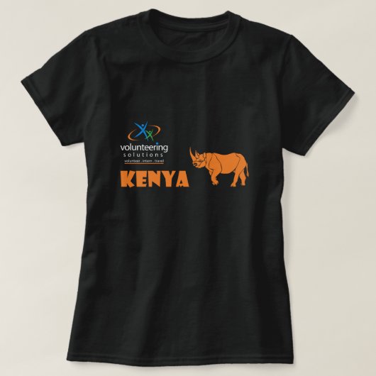 ケニヤの有志のTシャツ-解決を自ら申し出ること Tシャツ (デザイン正面)
