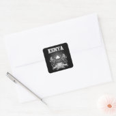 ケニヤの紋章付き外衣 スクエアシール (封筒)