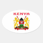 ケニヤの紋章付き外衣 楕円形シール (正面)