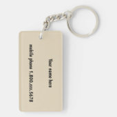 ケニヤアフリカのキリン キーホルダー (裏面)