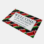 ケニヤパーソナライズされたへようこそ ドアマット (アングル)