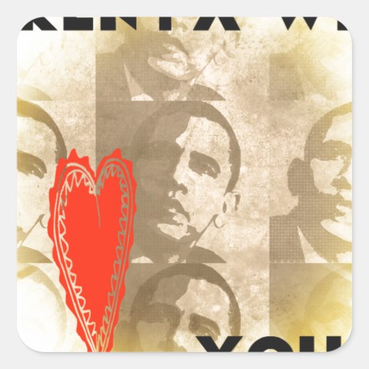 ケニヤワールラブパース美術デザイン スクエアシール (正面)