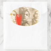 ケニヤワールラブパース美術デザイン 楕円形シール (バッグ)